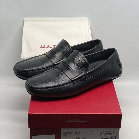 Salvatore Ferragamo Newton Leather Moccasins Loafers size 7E - Picture 10 of 12